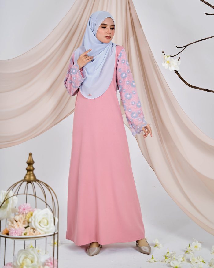 Abaya Lace Suhana - Taffy Pink - Image 2