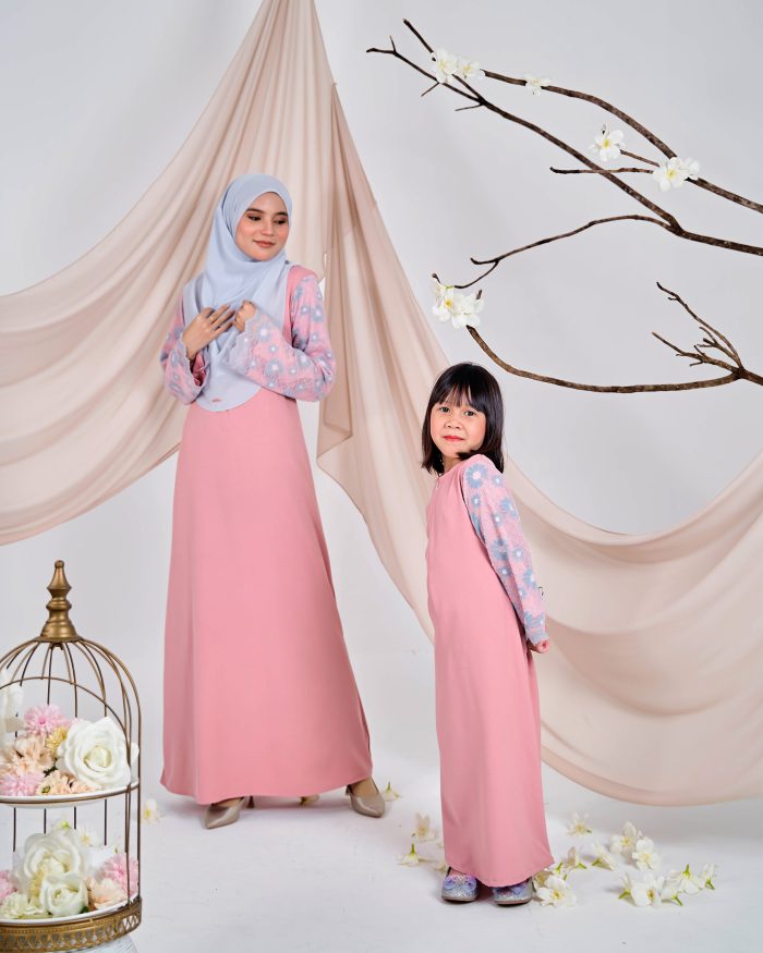 Abaya Lace Suhana Kids - Taffy Pink - Image 6