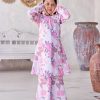 Baju Kurung Pahang Laura Printed Kids 9.0 - Alcae Peony - Image 2