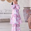 Baju Kurung Pahang Laura Printed Kids 9.0 - Alcae Peony