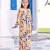 Baju Kurung Pahang Laura Printed Kids 9.0 - Canary Tulips