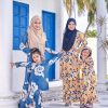 Baju Kurung Pahang Laura Printed Kids 9.0 - Canary Tulips - Image 5