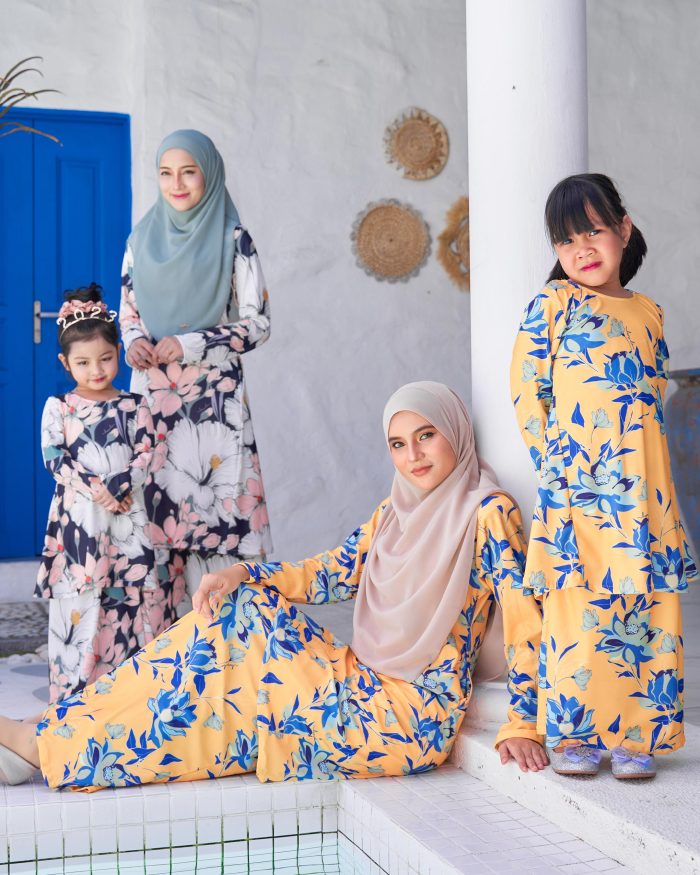 Baju Kurung Pahang Laura Printed 9.0 - Sacred Tuscan - Image 6