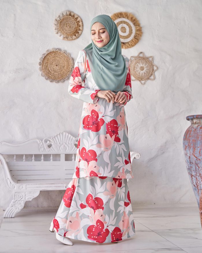 Baju Kurung Pahang Laura Printed 9.0 - Winter Buttercup
