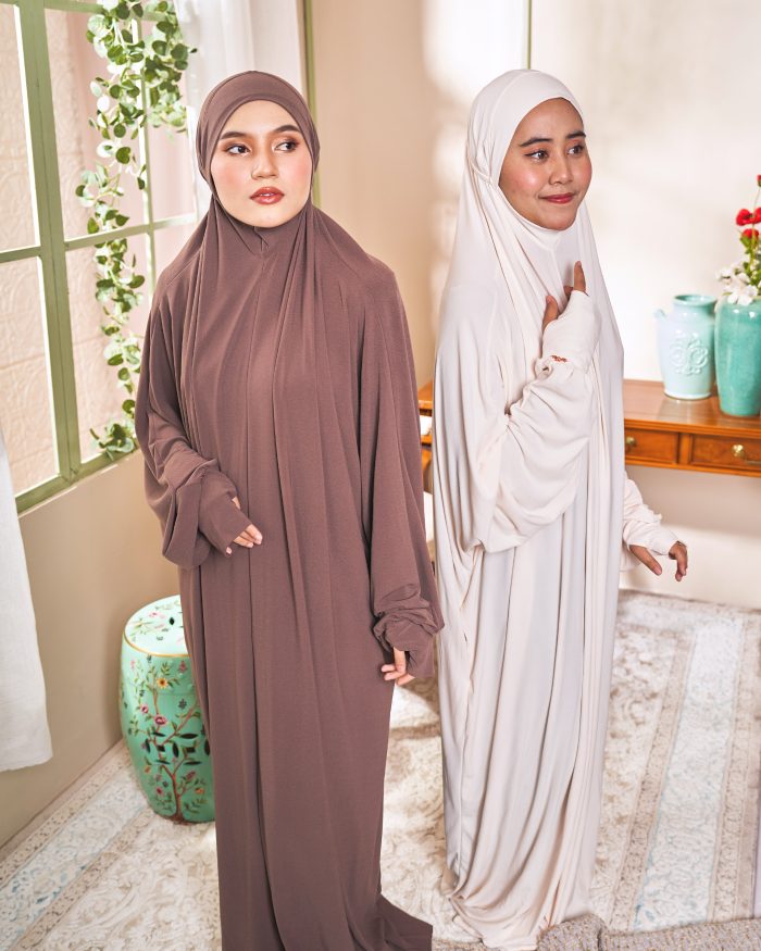 Telekung Lateefah 2.0 - Sable Brown - Image 6