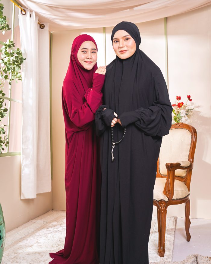 Telekung Lateefah 2.0 - Steel Grey - Image 6