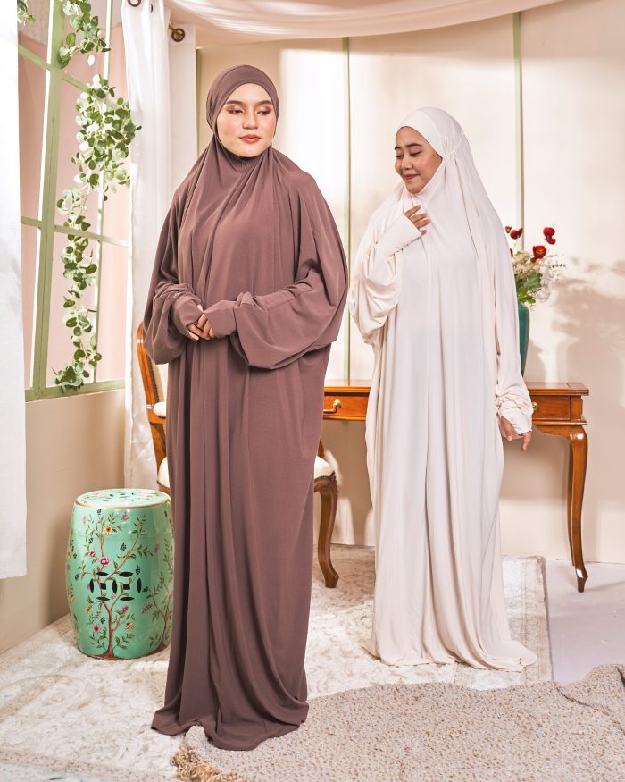 Telekung Lateefah 2.0 - Steel Grey - Image 5