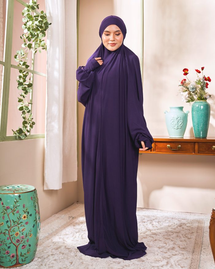 Telekung Lateefah 2.0 - Grape Purple