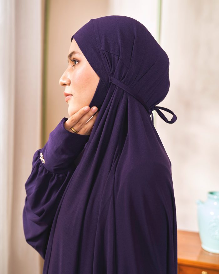 Telekung Lateefah 2.0 - Grape Purple - Image 3