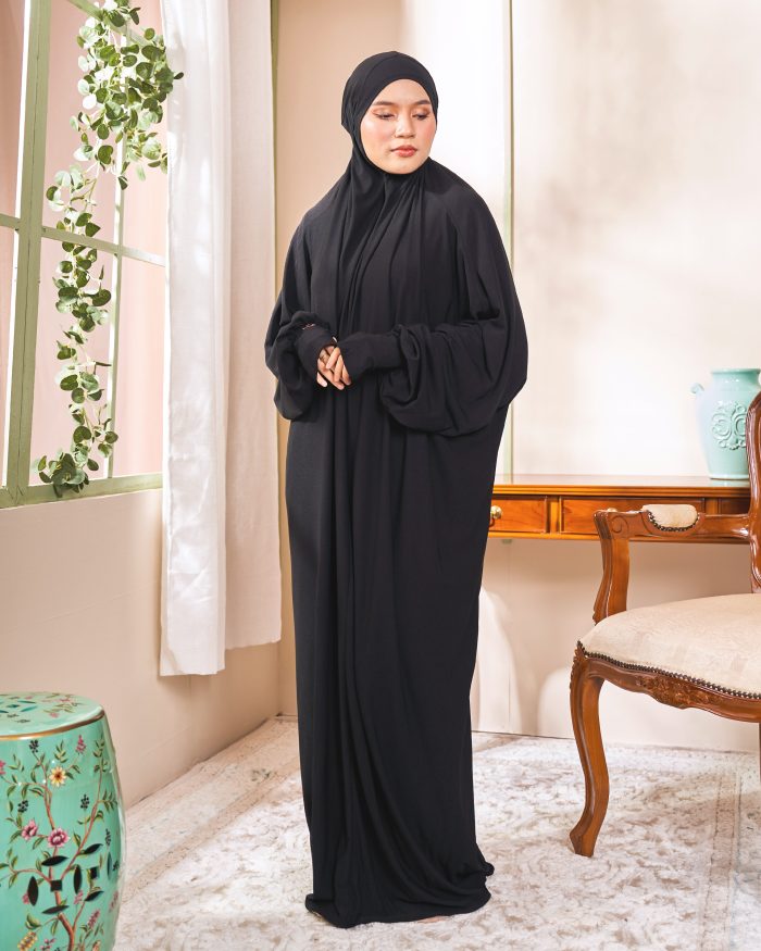 Telekung Lateefah 2.0 - Jade Black