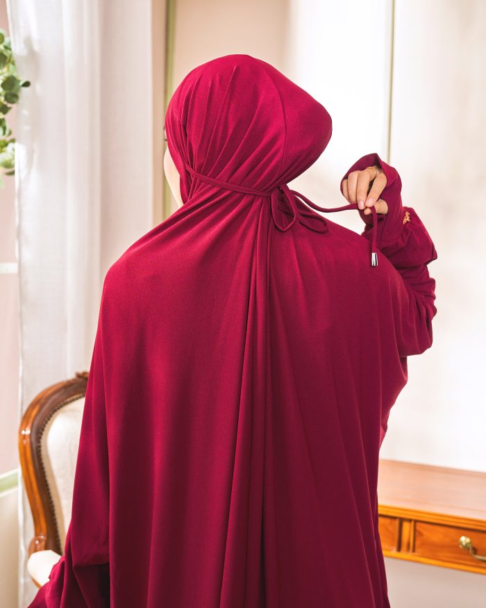 Telekung Lateefah 2.0 - Maroon - Image 4