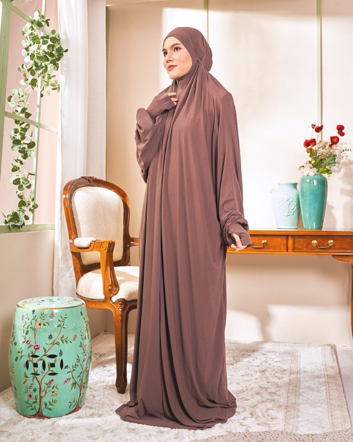 Telekung Lateefah 2.0 - Sable Brown - Image 2