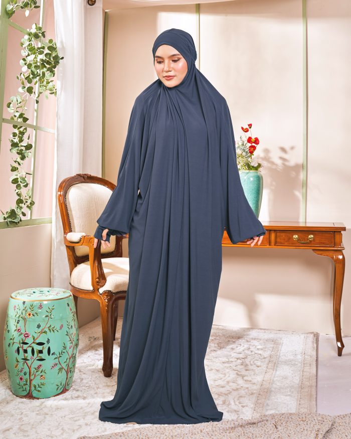Telekung Lateefah 2.0 - Steel Grey