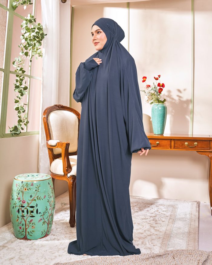 Telekung Lateefah 2.0 - Steel Grey - Image 2