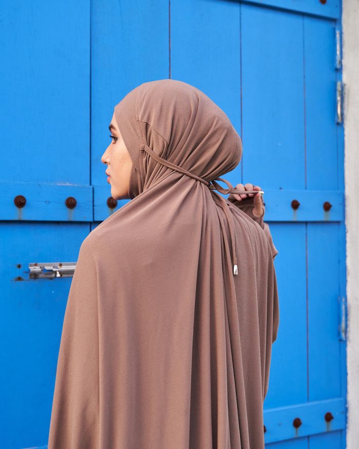 Telekung Lateefah 2.0 - Coffee Brown - Image 5