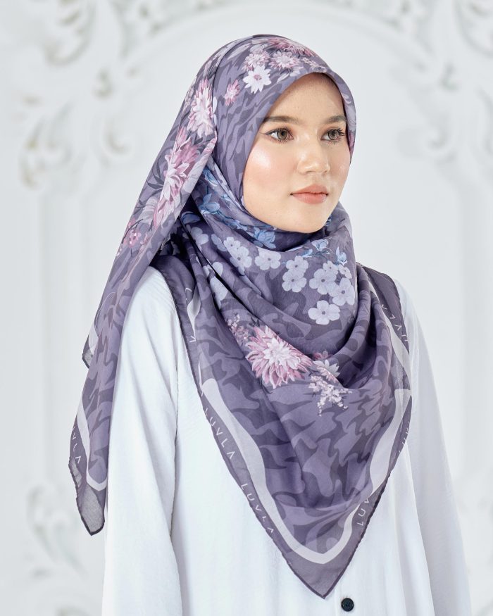 Tudung Bawal Cotton Voile Cendana - Buttonbush