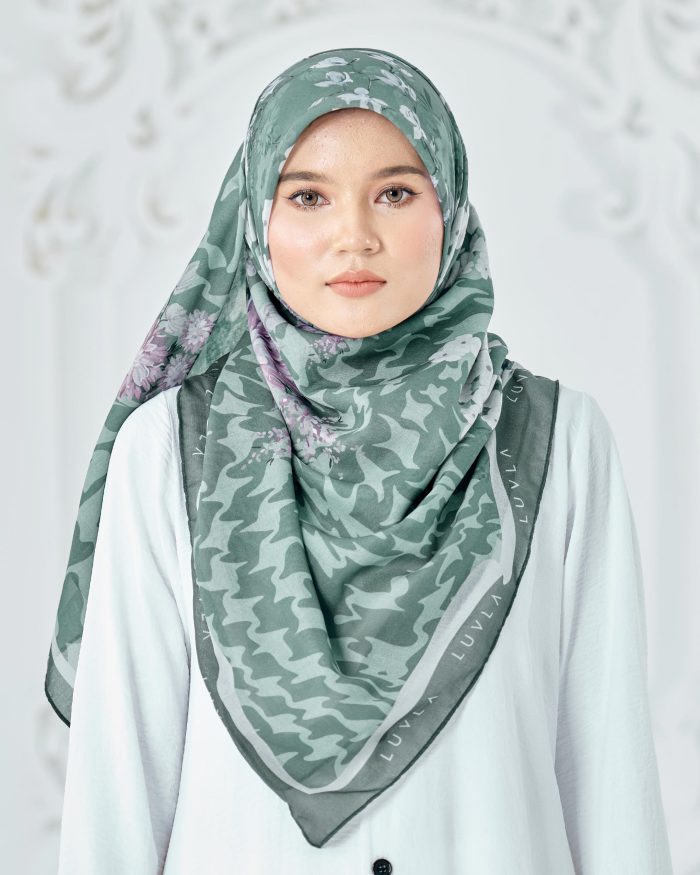 Tudung Bawal Cotton Voile Cendana - Fairy Iris - Image 3