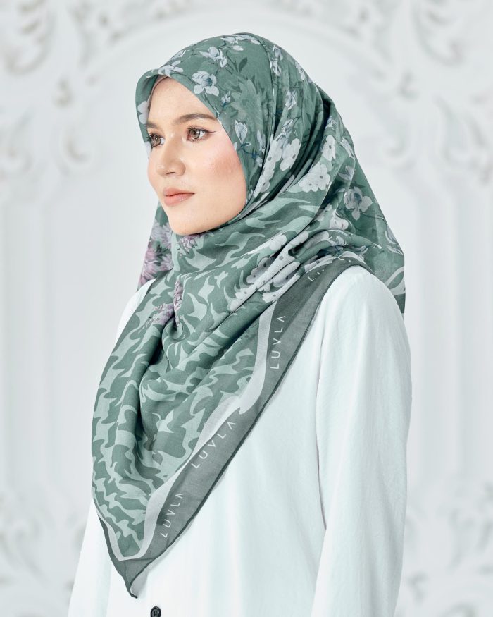 Tudung Bawal Cotton Voile Cendana - Fairy Iris - Image 2
