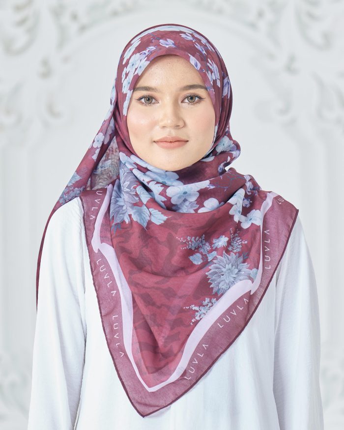 Tudung Bawal Cotton Voile Cendana - Snap Dragon - Image 2