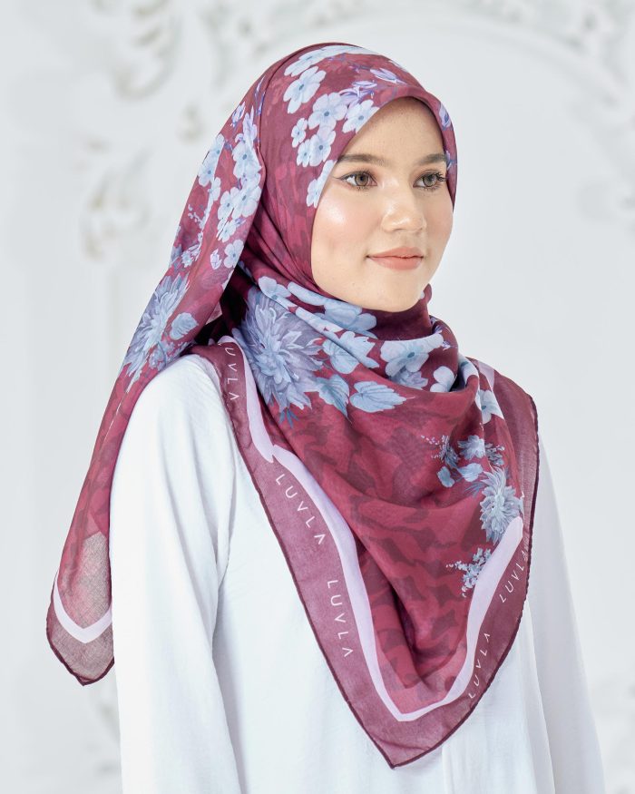 Tudung Bawal Cotton Voile Cendana - Snap Dragon