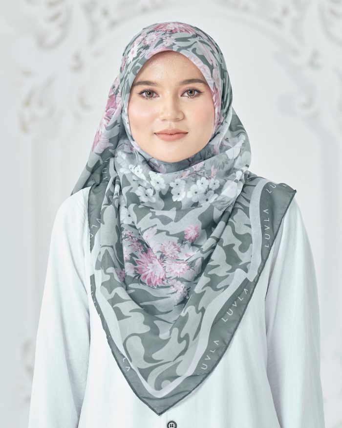 Tudung Bawal Cotton Voile Cendana - Yushino Cherry - Image 2
