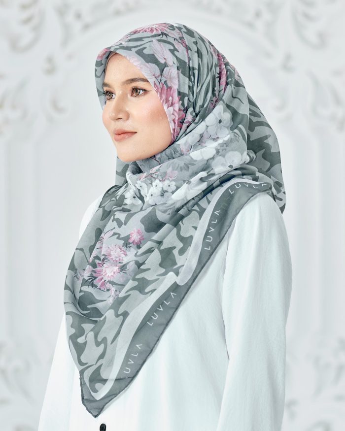 Tudung Bawal Cotton Voile Cendana - Yushino Cherry - Image 3