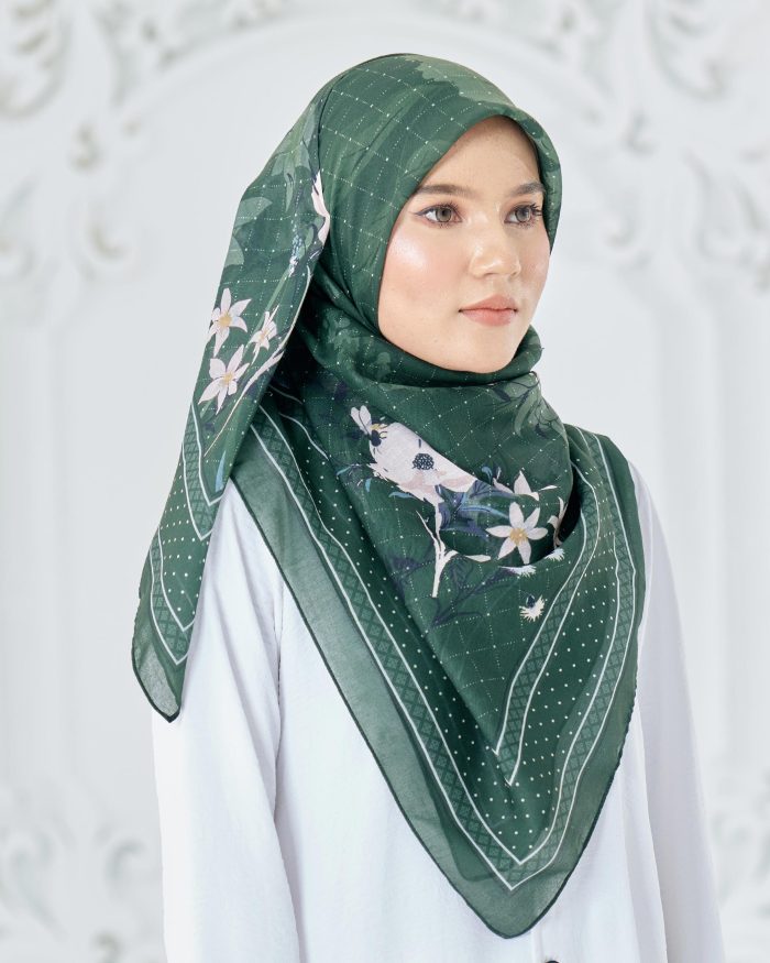 Tudung Bawal Cotton Voile Dahlia - Grassy Mignon