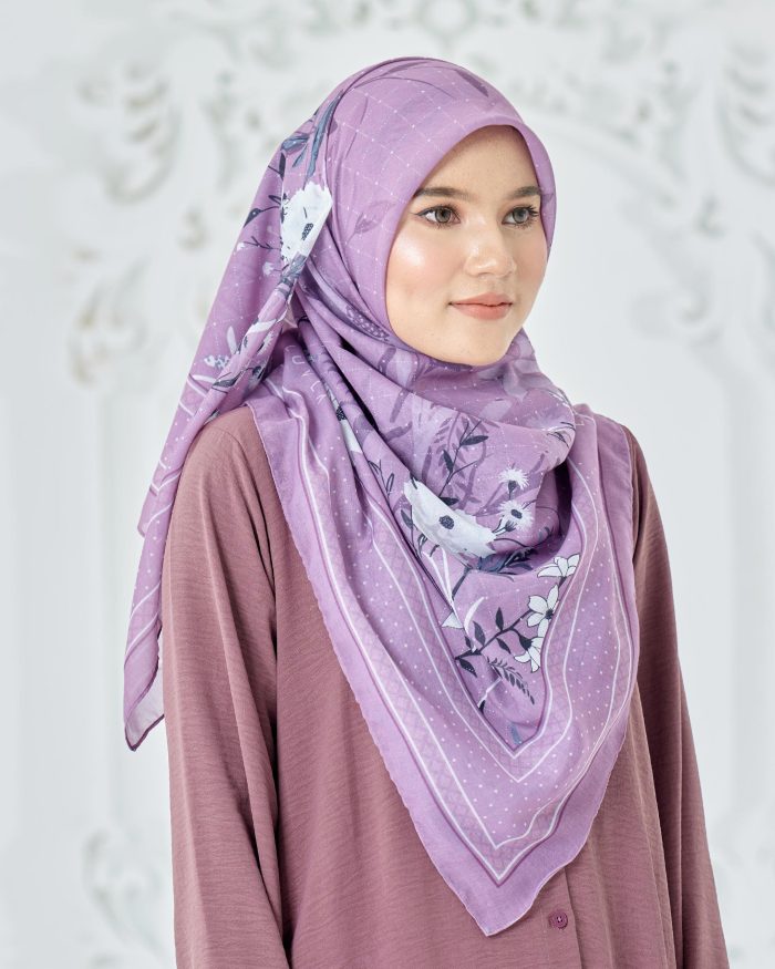 Tudung Bawal Cotton Voile Dahlia - Orchid Pink