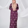Baju Kurung Sulam Songket Tun Teja - Melati Magenta - Image 4