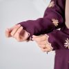 Baju Kurung Sulam Songket Tun Teja - Melati Magenta - Image 6