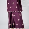 Baju Kurung Sulam Songket Tun Teja - Melati Magenta - Image 7