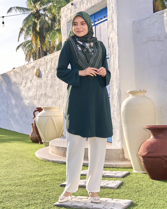 Blouse Rasha - Emerald Green - Image 3