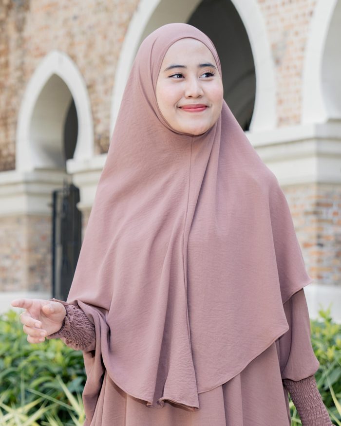 Khimar Reyfa – Sepia Brown - Image 2