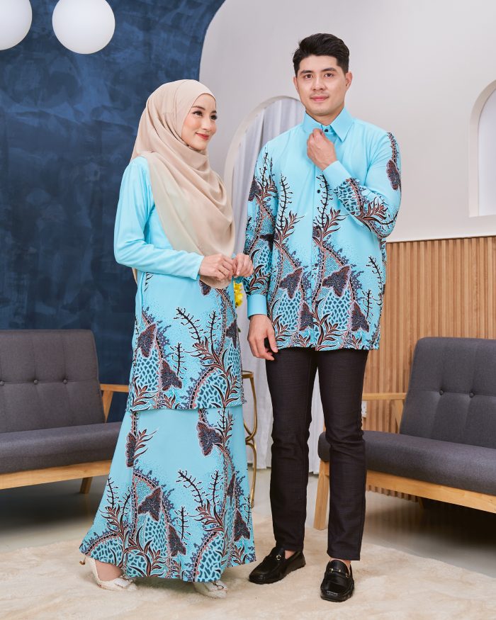 Kemeja Batik Sultan - Antartika Aqua Blue - Image 8