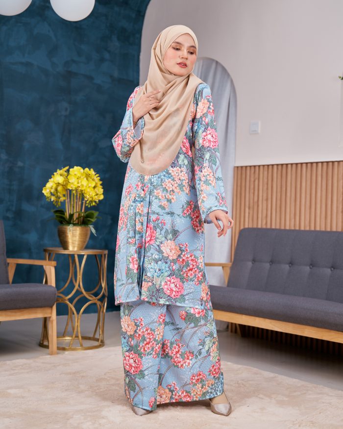 Baju Kebarung Sajeeda - Bluebell - Image 2