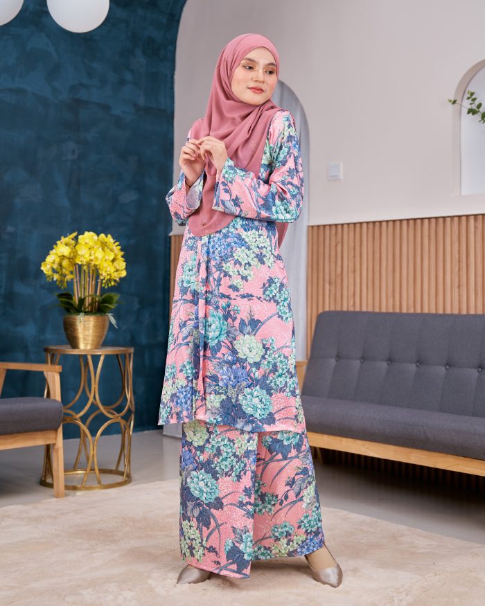 Baju Kebarung Sajeeda - Roseate Pink