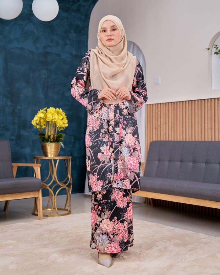 Baju Kebarung Sajeeda - Sephia Black - Image 2