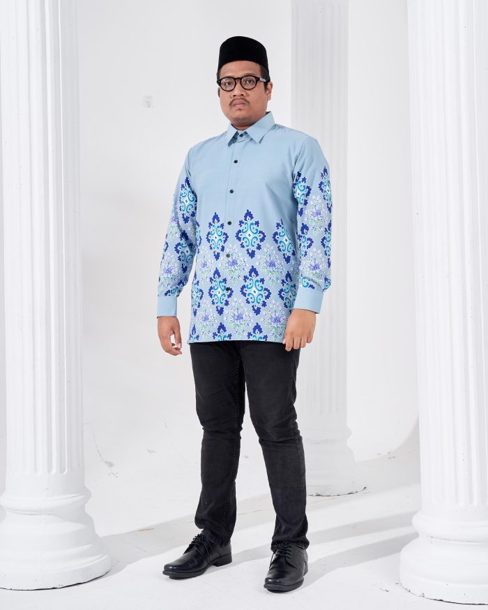 Kemeja Batik Sultan 2.0 - Astaka Blue - Image 4