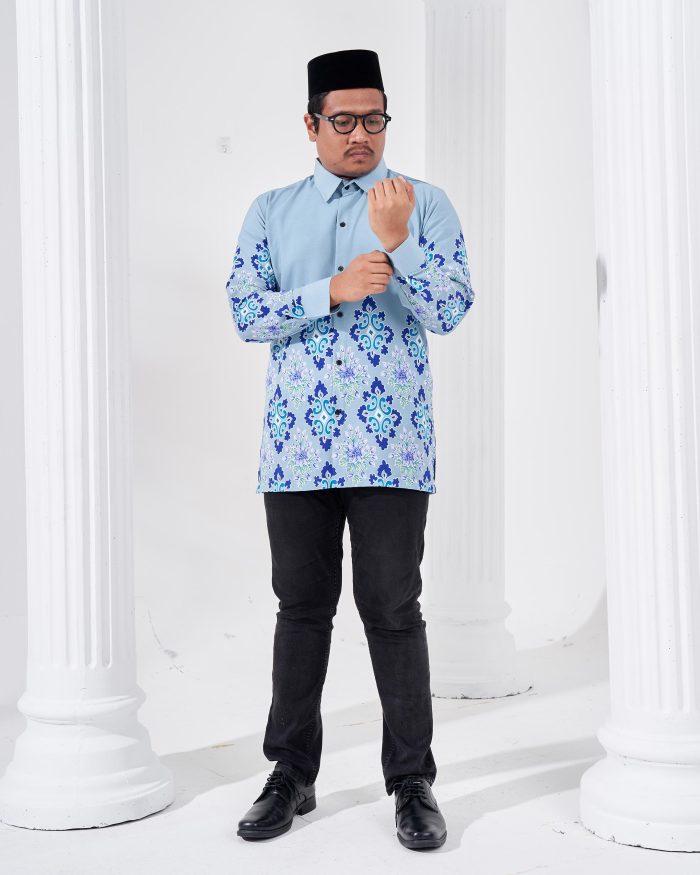 Kemeja Batik Sultan 2.0 - Astaka Blue - Image 3