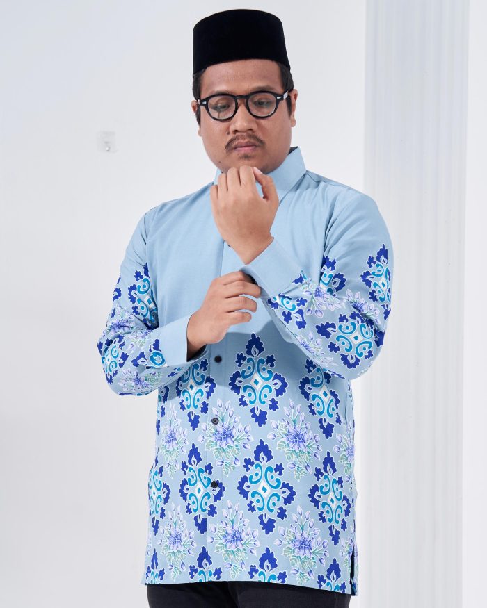 Kemeja Batik Sultan 2.0 - Astaka Blue - Image 5