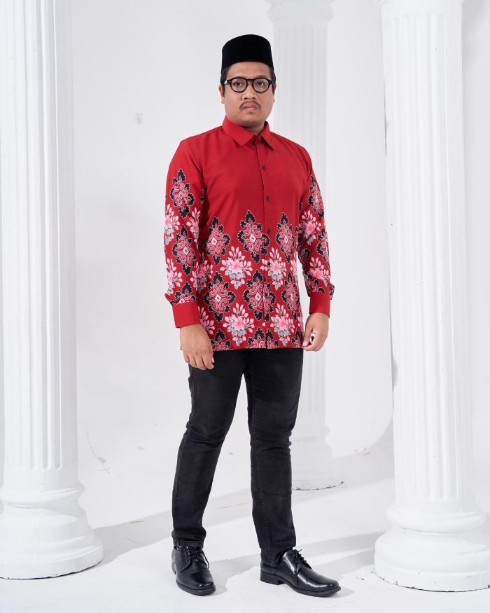 Kemeja Batik Sultan 2.0 - Astaka Red - Image 2