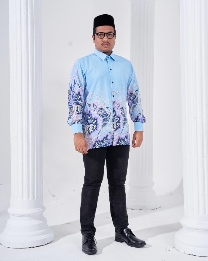 Kemeja Batik Sultan 2.0 - Dangsari Baby Blue - Image 3