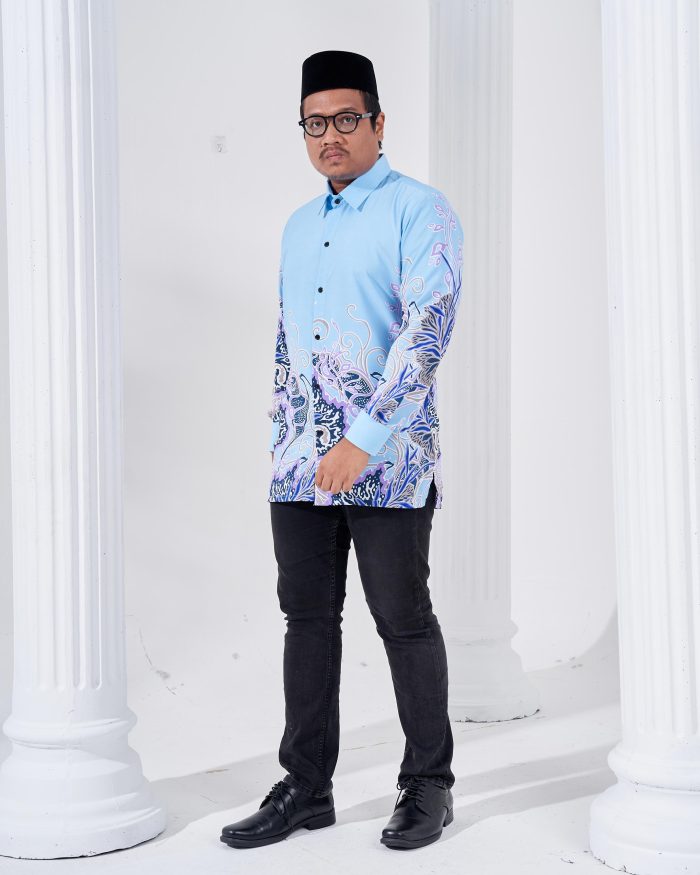 Kemeja Batik Sultan 2.0 - Dangsari Baby Blue - Image 2