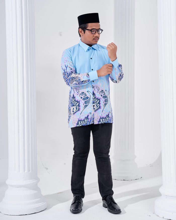 Kemeja Batik Sultan 2.0 - Dangsari Baby Blue