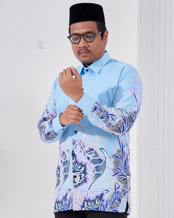 Kemeja Batik Sultan 2.0 - Dangsari Baby Blue - Image 4