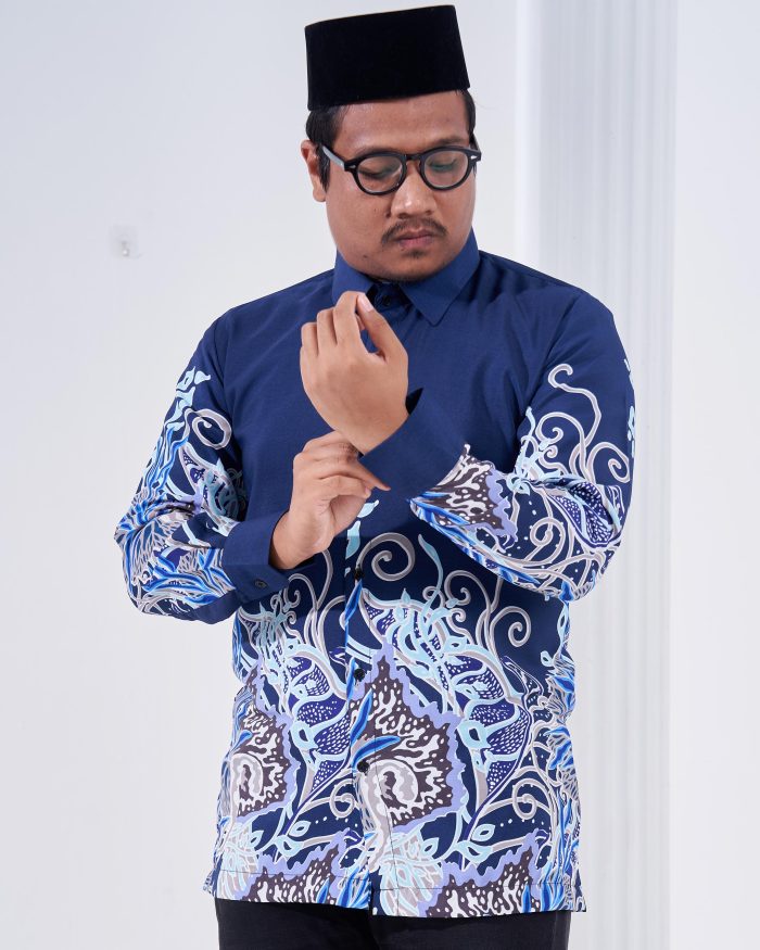 Kemeja Batik Sultan 2.0 - Dangsari Navy Blue - Image 5