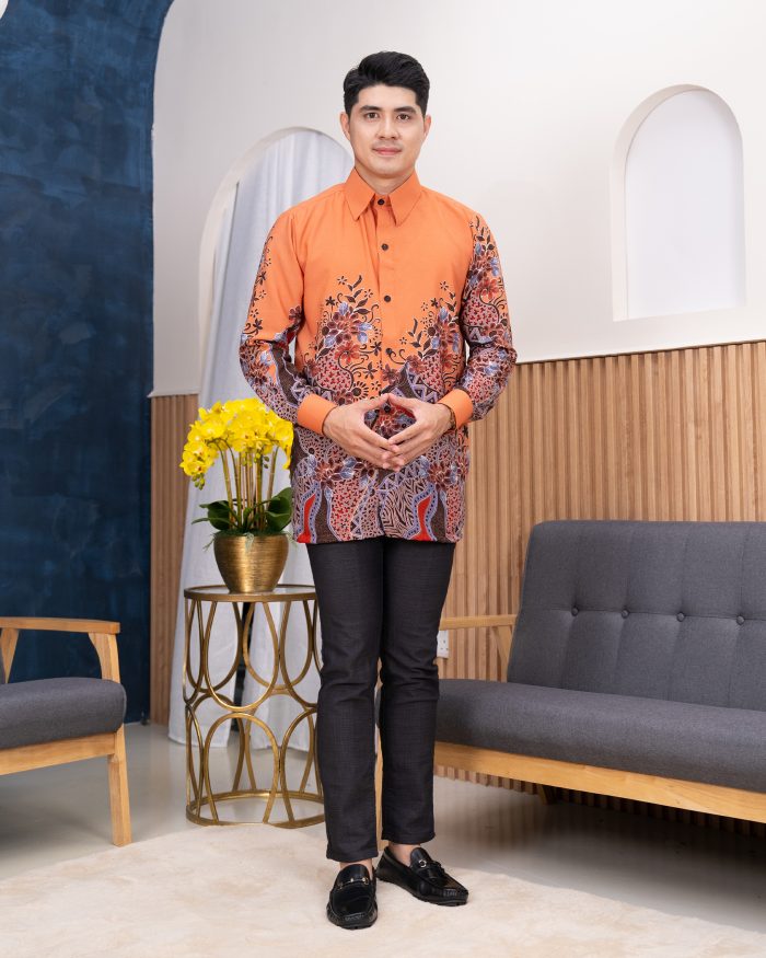 Kemeja Batik Sultan - Begonia Monarch Brick