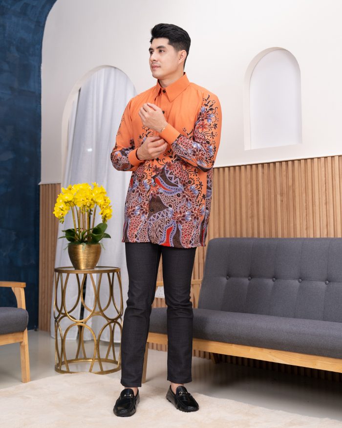Kemeja Batik Sultan - Begonia Monarch Brick - Image 4