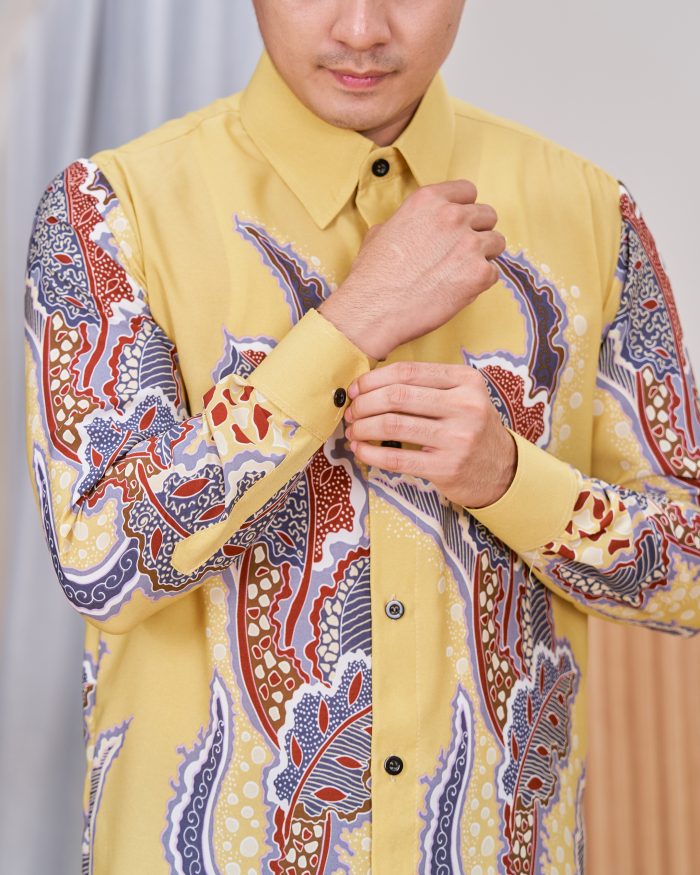 Kemeja Batik Sultan - Kristal Creamy Mustard - Image 6