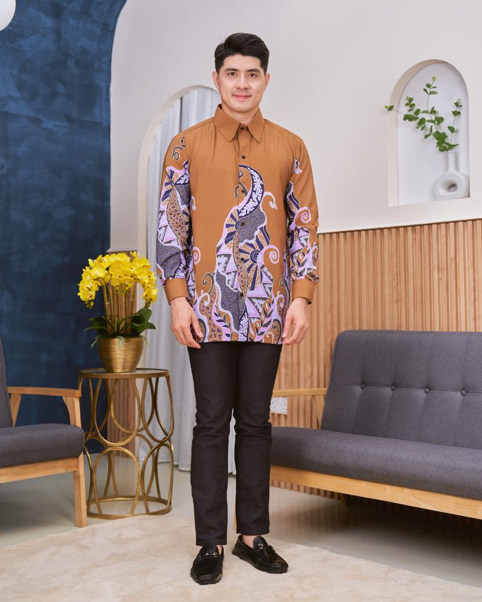 Kemeja Batik Sultan - Sumatera Coffee Brown - Image 4